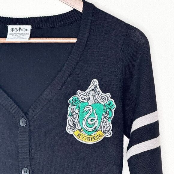 Hot Topic Harry Potter Slytherin House Black Cardigan - Women’s US S - Picture 4 of 9